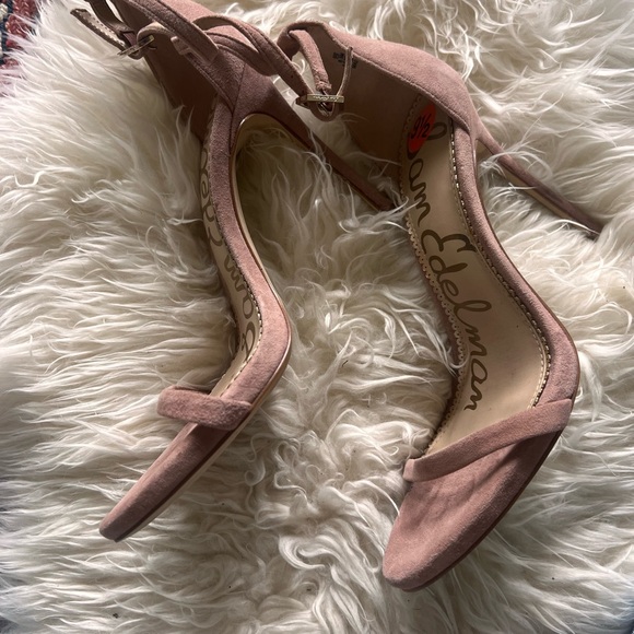 Sam Edelman Pale Pink (blush) Suede Heels 9.5 - Picture 2 of 5